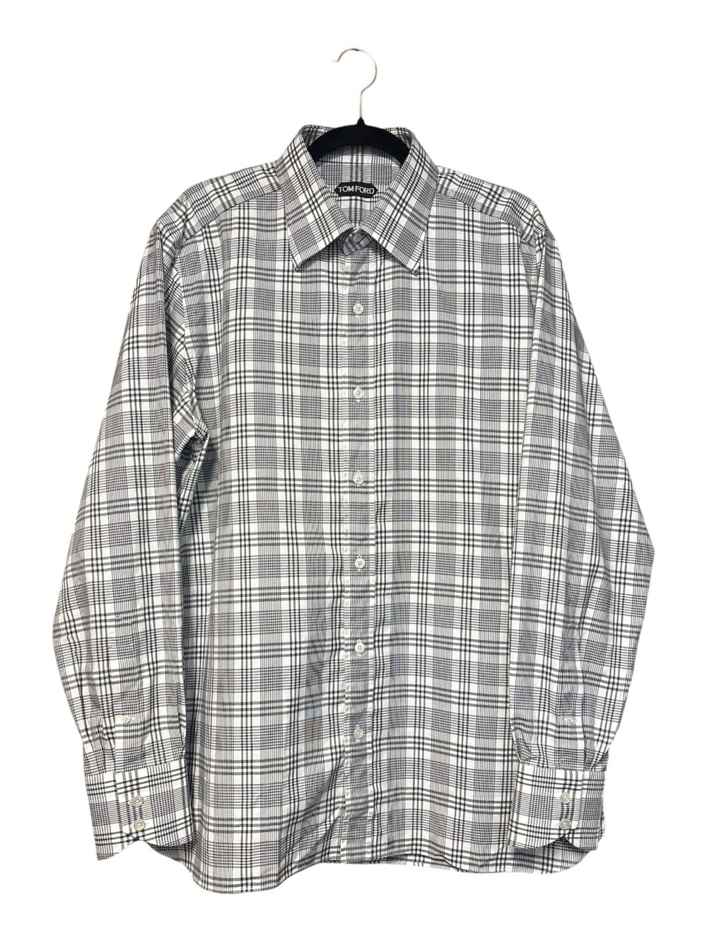 Tom Ford Men’s Plaid Button Down Shirt Size 44 / 17.5 Made in Italy
